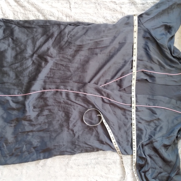 NWT j couture satin dark grey robe size L_XL - Picture 9 of 11